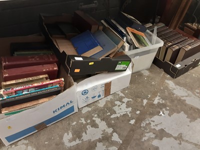 Lot 270 - Twelve boxes of various books including reference and novels