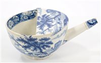 Lot 285 - Early 19th century pearlware blue and white...