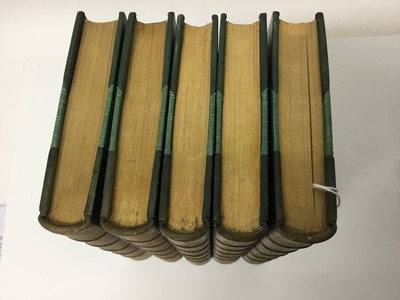 Lot 382 - Jane Austen, 5 volumes, Robert Riviere & Son, half gilt green calf