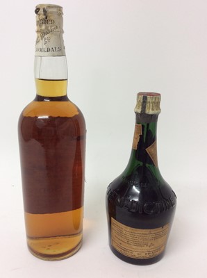 Lot 9 - Bottle of white label whiskey, bottle of Benedictine