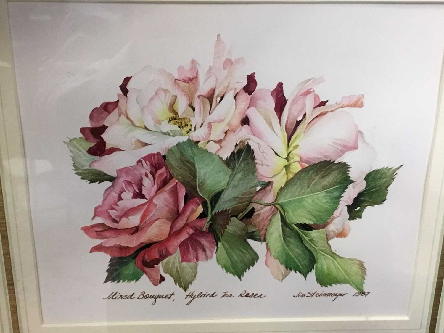 Lot 59 - Jim Steinmeyer, pair of 1980s botanical watercolours band two other prints