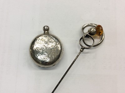 Lot 679 - Charles Horner silver hat pin and silver sovereign case