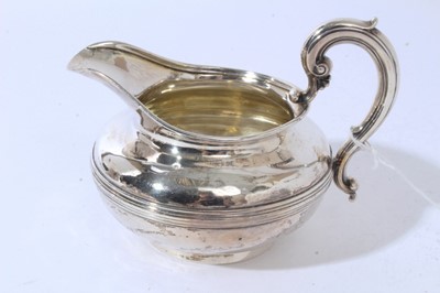 Lot 30 - William IV silver cream jug of pot bellied form (London 1835), 4.8ozs