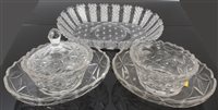 Lot 295 - George IV cut glass oval dish with diamond cut...