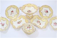 Lot 297 - Regency dessert ware with polychrome painted...