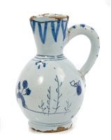 Lot 298 - Rare 18th century English Delft blue and white...