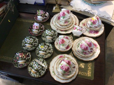 Lot 232 - Royal Albert American Beauty teaset and Royal Albert Provincial Flowers tea wares