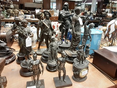 Lot 279 - Selection of spelter figures