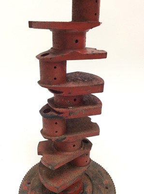 Lot 1294 - Unusual engine crankshaft remodelled into a free standing ashtray