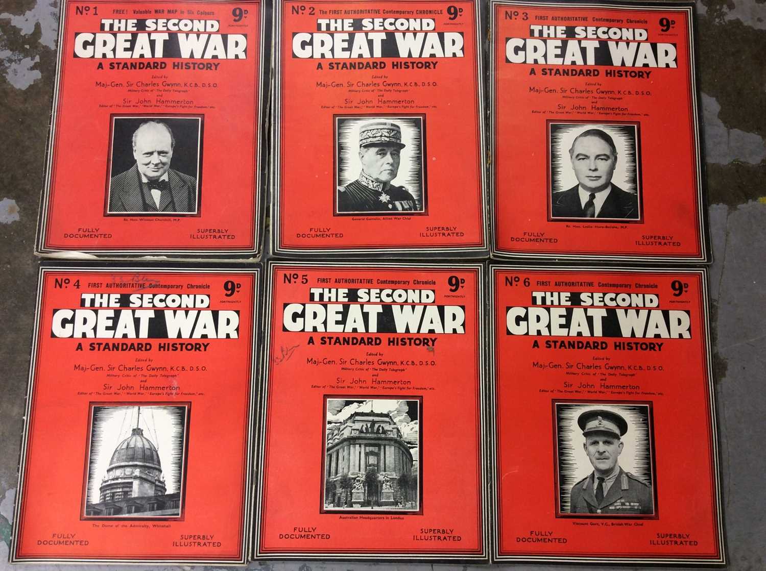 Lot 576 - Complete set (103 editions) of The Second Great War magazine