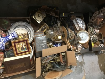Lot 239 - Large collection of assorted metalwares, pictures and sundries.