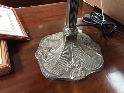 Lot 288 - Tiffany style table lamp with dragonfly decoration