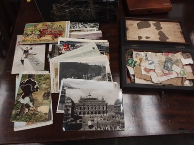 Lot 294 - Lot of various postcards, plus selection of loose stamps