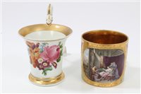 Lot 304 - Late 19th century Vienna porcelain coffee can...