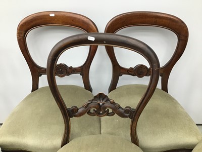 Lot 131 - Harlequin set of ten Victorian mahogany balloon back dining chairs