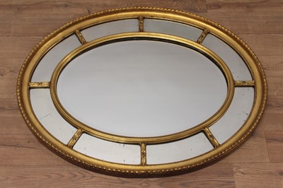 Lot 794 - Large George III style peripheral plate wall mirror