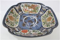 Lot 307 - Late 19th century Japanese porcelain dish with...