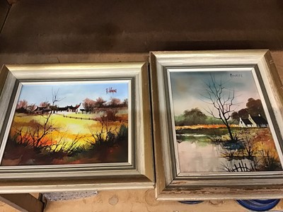 Lot 555 - Two small oil paintings