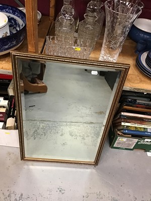 Lot 556 - Bevelled wall mirror