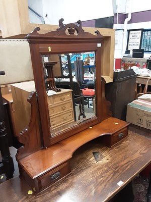 Lot 1028 - Victorian walnut dressing table mirror