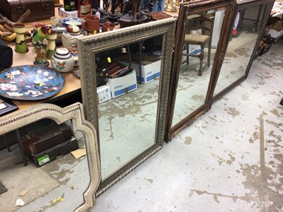 Lot 306 - Four large framed wall mirrors