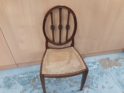 Lot 1048 - Mahogany dining chair with cane seat