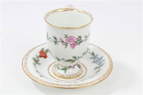 Lot 311 - Late 18th century Meissen porcelain coffee cup...