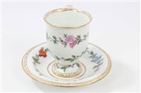 Lot 311 - Late 18th century Meissen porcelain coffee cup...