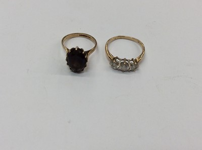 Lot 714 - Two 9ct gold gem set rings