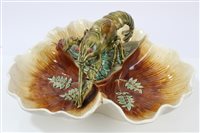 Lot 315 - Late 19th century French Majolica crayfish...