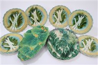 Lot 316 - Six late 19th century French Majolica...