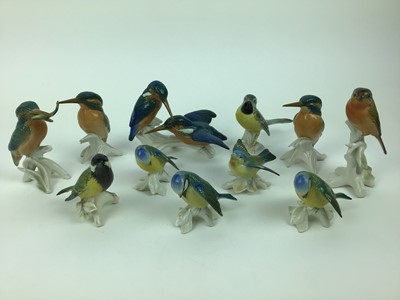 Lot 120 - Collection of eleven Karl Ens porcelain birds