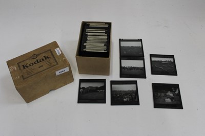 Lot 1863 - Collection of thirty-nine glass slides depicting a mid 1930s Scouts jamboree