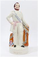 Lot 318 - Large Victorian Staffordshire Royal figure of '...