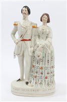 Lot 319 - Victorian Staffordshire Royal figure group,...