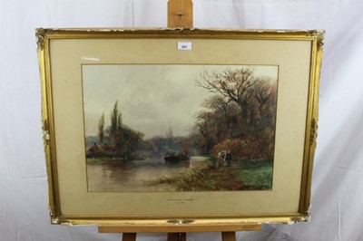 Lot 122 - Charles Henry Fox watercolour- Shillingford on Thames