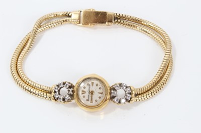Lot 165 - Lady's Jaeger-LeCoultre 18ct gold and diamond cocktail wristwatch