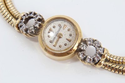 Lot 165 - Lady's Jaeger-LeCoultre 18ct gold and diamond cocktail wristwatch