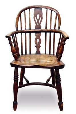 Lot 758 - 19th century ash and elm Windsor chair