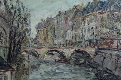 Lot 447 - George Mann oil on board, Paris