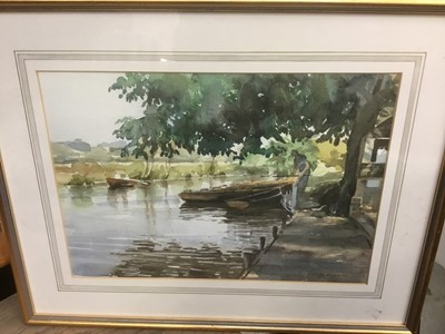 Lot 228 - Peter Tomlin (contemporary) watercolour ‘Dedham Skifts’ and another watercolour