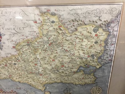 Lot 229 - Saxton Kipp 17th century map of Dorset