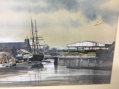 Lot 335 - Michael Norman pen and watercolour, The Hythe, Colchester.