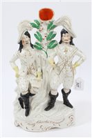 Lot 327 - Victorian Staffordshire figure group spill...