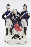 Lot 329 - Victorian Staffordshire figure group of dying...