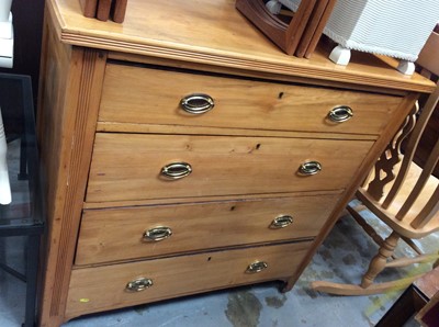 Lot 944 - 19th century four drawer chest.