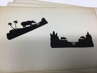 Lot 327 - Ten boards of 19th Century hand cut silhouettes