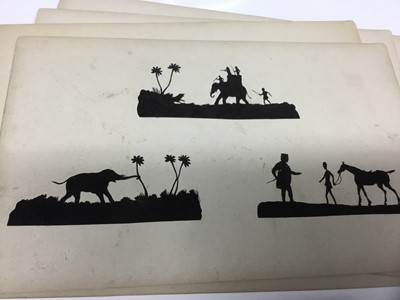 Lot 327 - Ten boards of 19th Century hand cut silhouettes