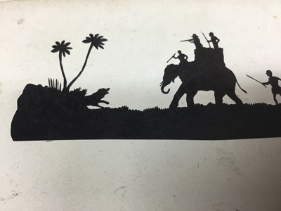 Lot 327 - Ten boards of 19th Century hand cut silhouettes