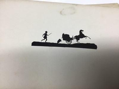 Lot 327 - Ten boards of 19th Century hand cut silhouettes